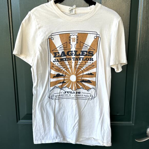 2018 Eagles and James Taylor Washington DC Concert Tee T-Shirt Nationals Park - Picture 3 of 7